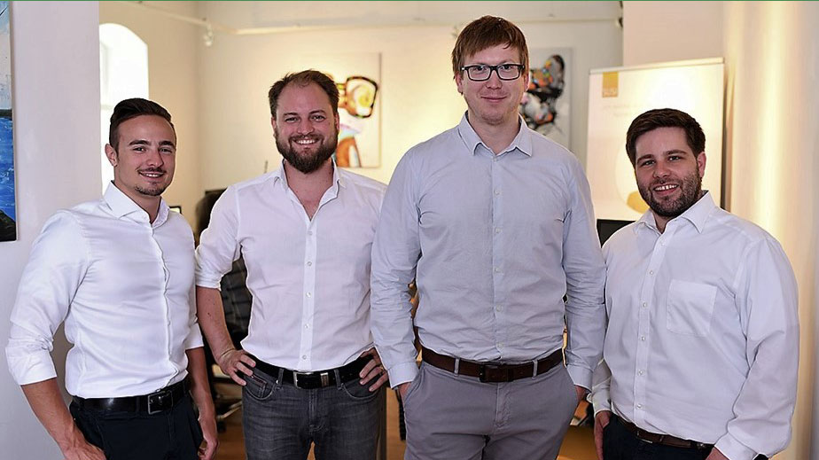 Team Susi&James: Julian Leudesdorff (Business Development), Jonas Moßler (CEO), Julian Gerhard (CTO) und Alexander Fischer (Head of Projects)